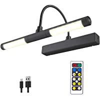 HONWELL Luz inalámbrica para cuadros con control remoto- cabezal de luz LED giratorio con temporizador- luz de pared…